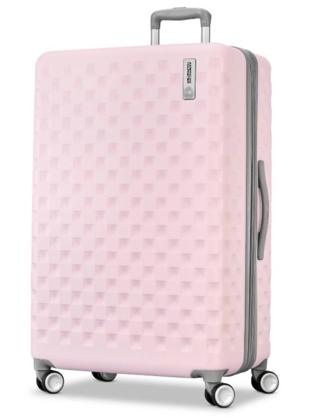 American Tourister Pink Textured Hardside Carry-On Spinner